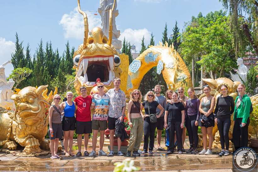 1 Day Easy Rider Tour in Dalat–Villages, Farms & Waterfalls - Linh An Temple and the Buddha statues