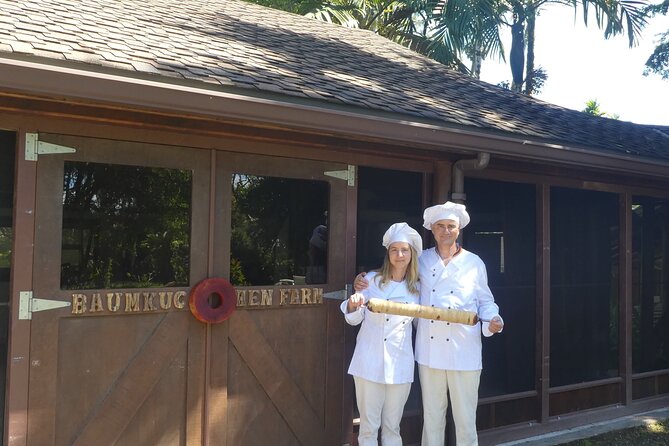 Baumkuchen Farm Tour - Palm trees and the vanilla greenhouse