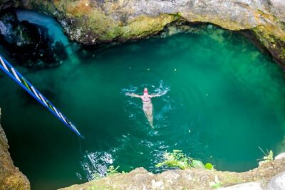 Blue Hole Mineral Spring plus Weed Farm Combo Tour with Transportation