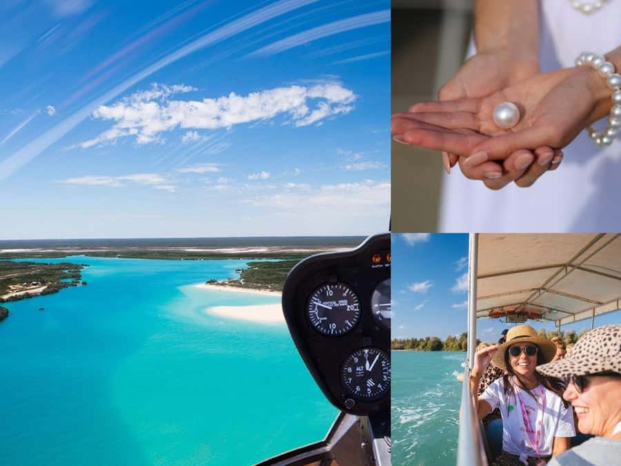 Broome: Helicopter Flight and Willie Creek Pearl Farm Tour - Taking off over Cable Beach