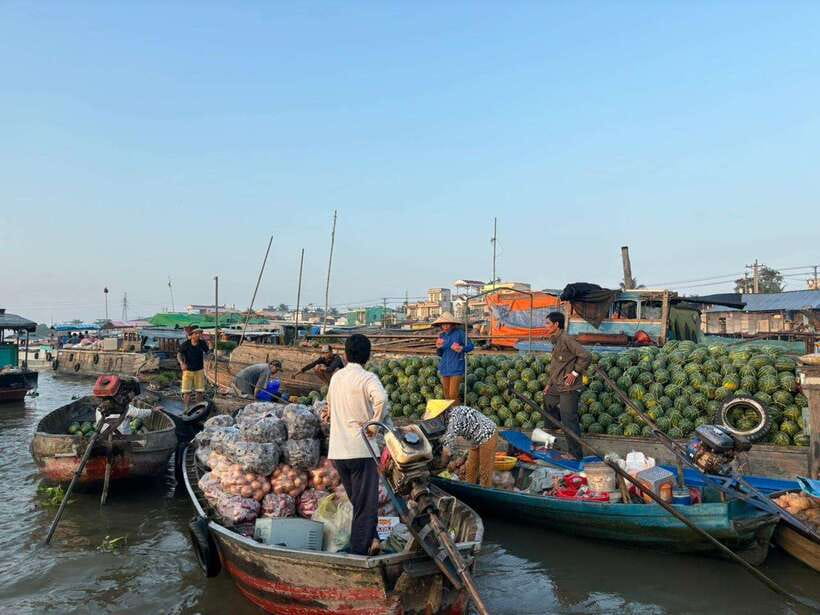 Can Tho: Floating Market, Canal, Cacao Farm & Mekong' Life - Cai Rang Floating Market from a small boat