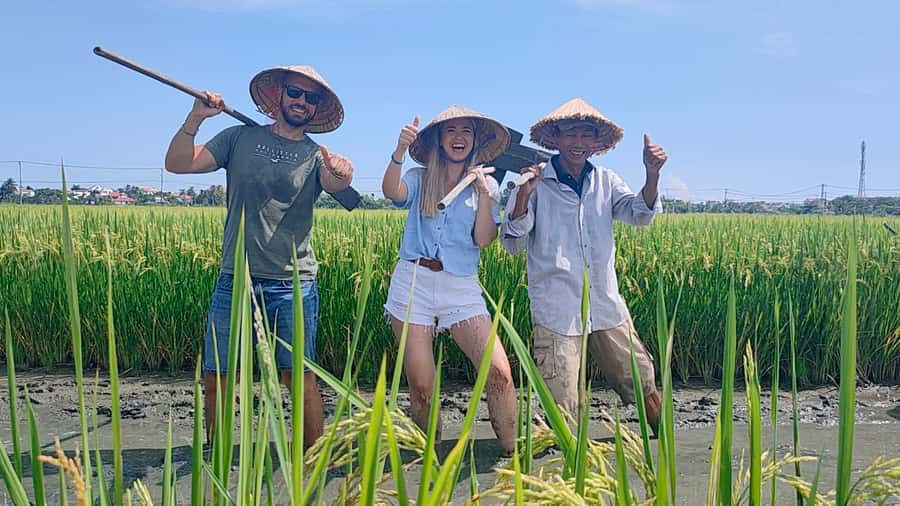 Cycling, Water Buffalo Riding, Traditional Farming Life - Cooking rice milk and banh xeo