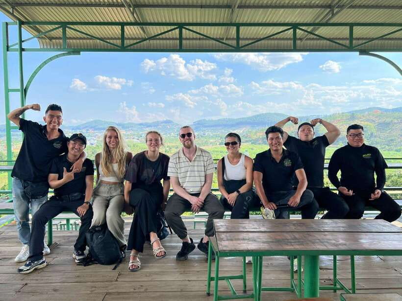 Dalat: MOTORBIKE TOUR TO PONGOUR FALLS- SILK- COFFEE FARM - Pongour Waterfall, the day’s big nature stop