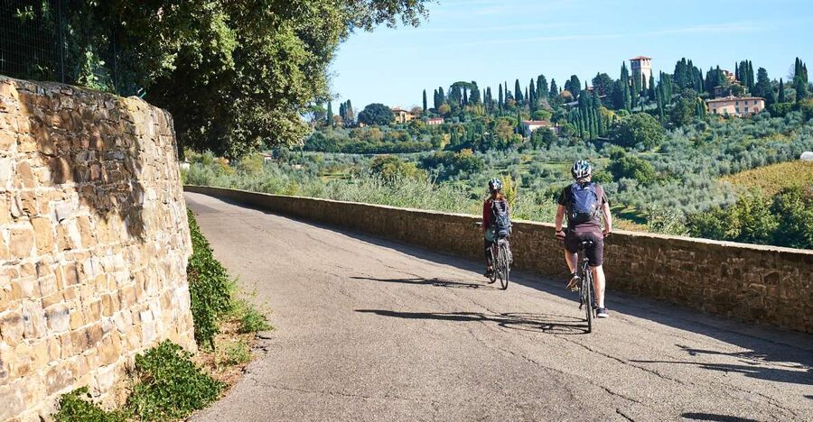 From Florence: Tuscan Hills Biking with Farm Tour and Lunch - Leaving Florence by bike