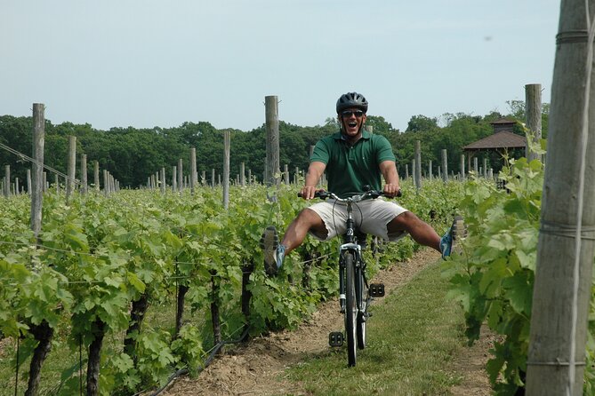 Guided Farm and Wine Country Bike Tour in Mattituck NY - New Suffolk for water views and savory tastings