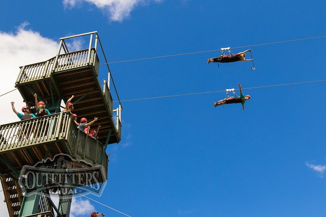 Hawaii Kipu Ranch PowerLine Zipline with Guide - Flying over a private Kauai ranch