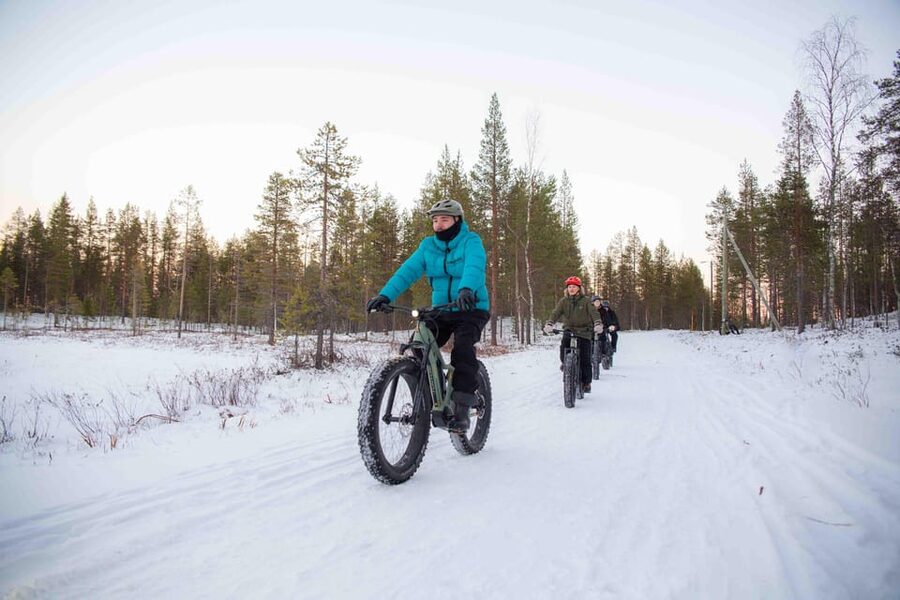 Levi: Reindeer Farm E-Fatbike Safari - Riding into Levi’s snowy foothills