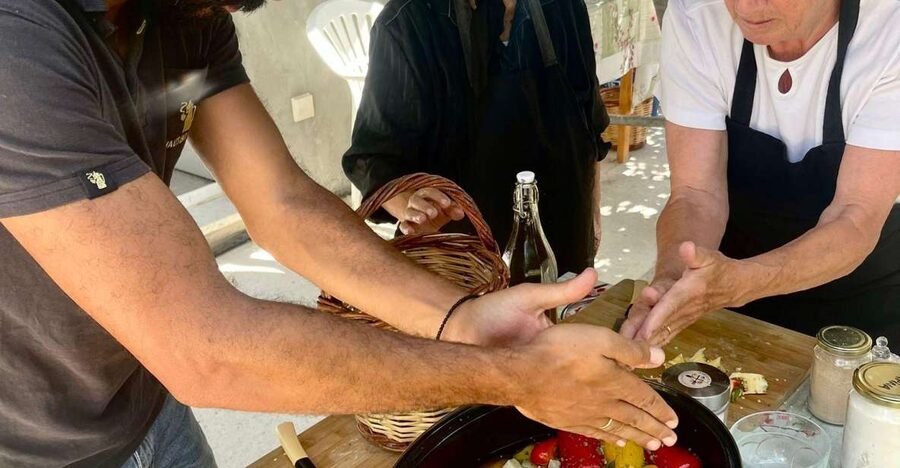Melanes: Naxos Perivoli Farm & Cooking Class with Wood Fire - Naxian potatoes and seasonal fruit