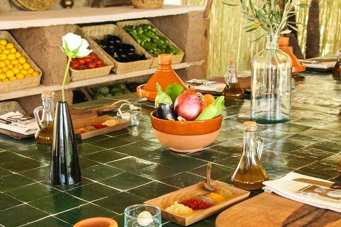 Moroccan Cooking Class In Farm with Transfer Marrakech - Lunch with salads, fruit, and mint tea