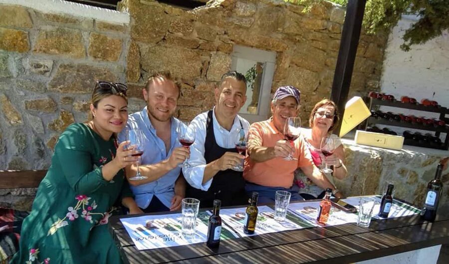 Mykonos: Wine Tasting at a Mykonian Farm - Local snacks make the tasting easier