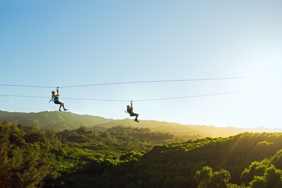 Oahu: North Shore Zip Line Adventure with ATV and Farm Tour - From Keana Farms to the mountaintop launch point