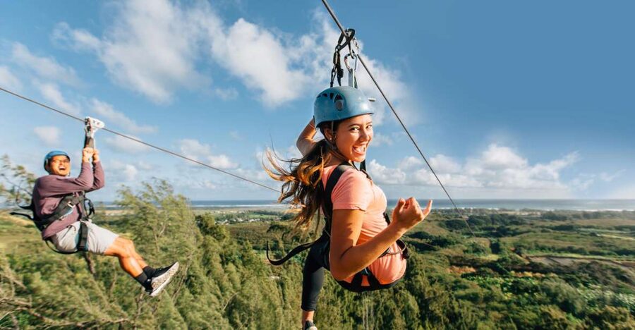 Oahu: North Shore Zip Line Adventure with ATV and Farm Tour - Eight zip lines with room to ride beside a friend