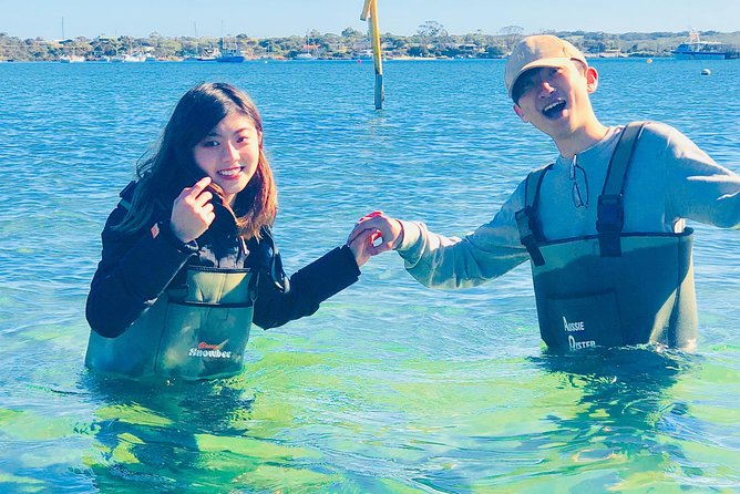 Oyster Farm Tour with Hotel Pick-up and return from Port Lincoln - Pulling on the waders