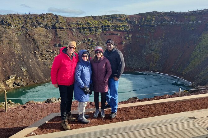 Private Golden Circle & Blue Lagoon Tour with Fridheimar Farm - Kerid Crater and its red volcanic rock