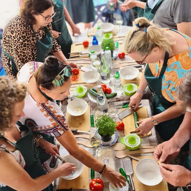 Rhodes: 1952 Farmhouse Cooking & Lunch with Unlimited Wine - Families, couples, and older children