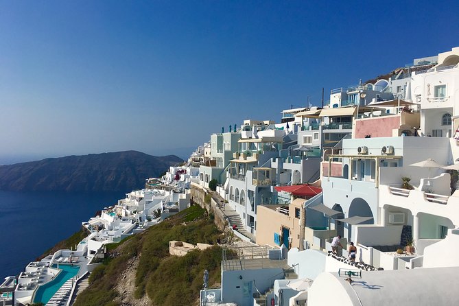 Santorini 5 Hour Private Oia Tour & Lunch/Dinner at a Local Farm - Oia’s main street and the caldera view