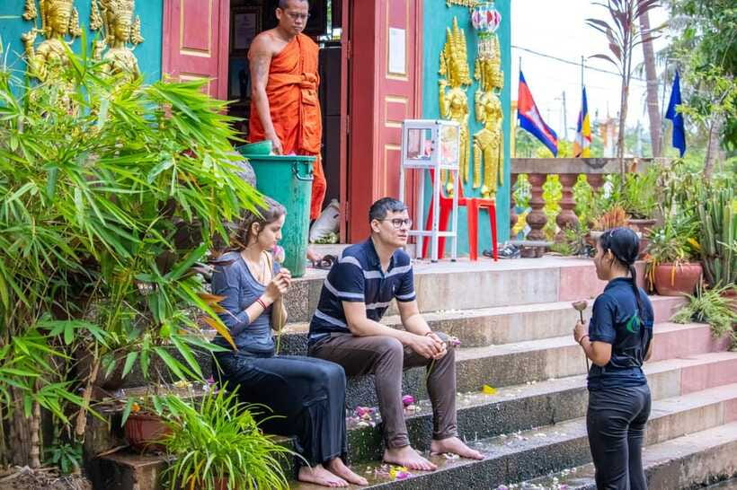 Siem Reap: Khmer Water Blessing by Monk and Lotus Farm Visit - Fried banana and sweet potato from a longtime local business