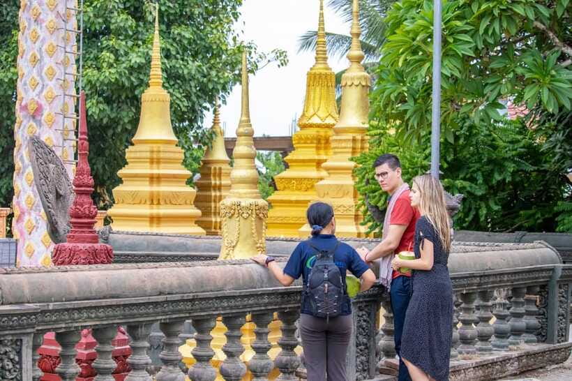 Siem Reap: Khmer Water Blessing by Monk and Lotus Farm Visit - Learning how a local pagoda works