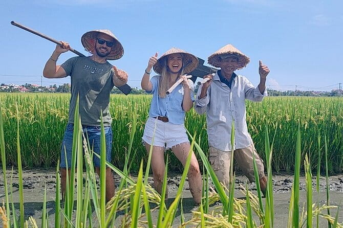 Small Group Bicycle Tour with Farming and Fishing Experience - Farm work, rice planting, and a water buffalo