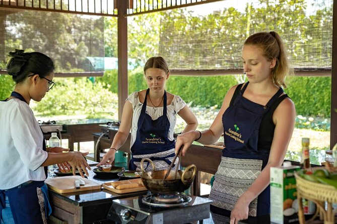Sunset Thai Cooking with Grandma - Farm & Evening Feast - Your Own Station, With Help When You Need It