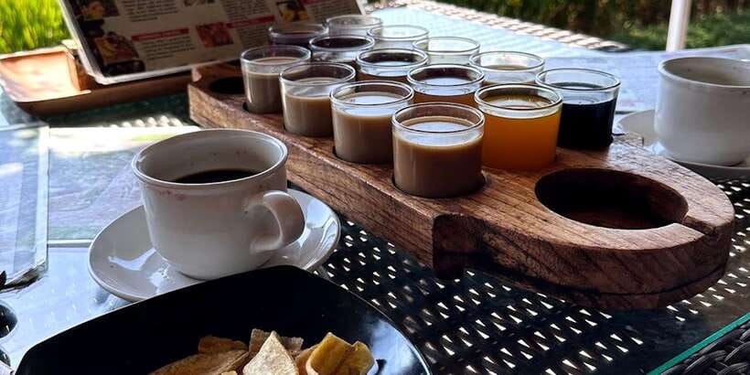 Ubud Eco-Adventure: Farm, Rice Terraces, River & Dance Show! - Balinese food and a pause in Tegallalang